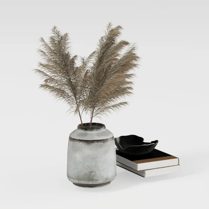 Ceramic Rustic Vase, 9.05 inch Farmhouse Flower