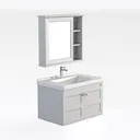 Merax 36” Bathroom Vanity with Sink, Freestanding Right 45 Degree View