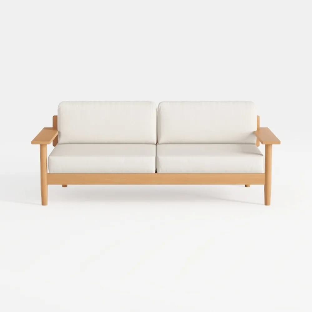 Tennozu Linen Fabric Loveseat Sofa, Convertible Fu