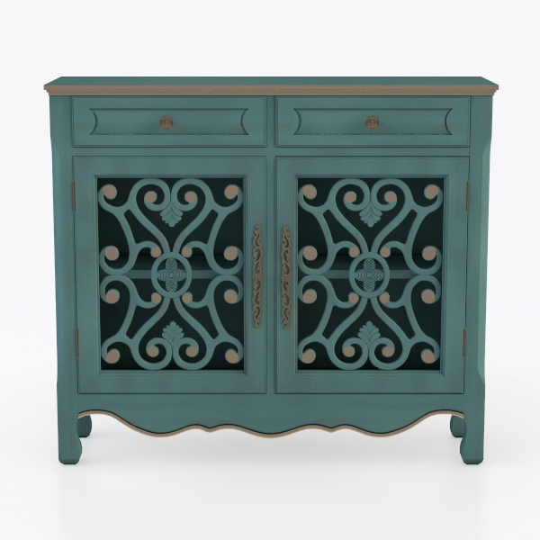 63&quot; Sideboard Buffet Cabinet Set of 2, Wooden