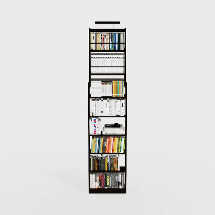 5 Tier Rotating Bookshelf, 360 Display Spinning