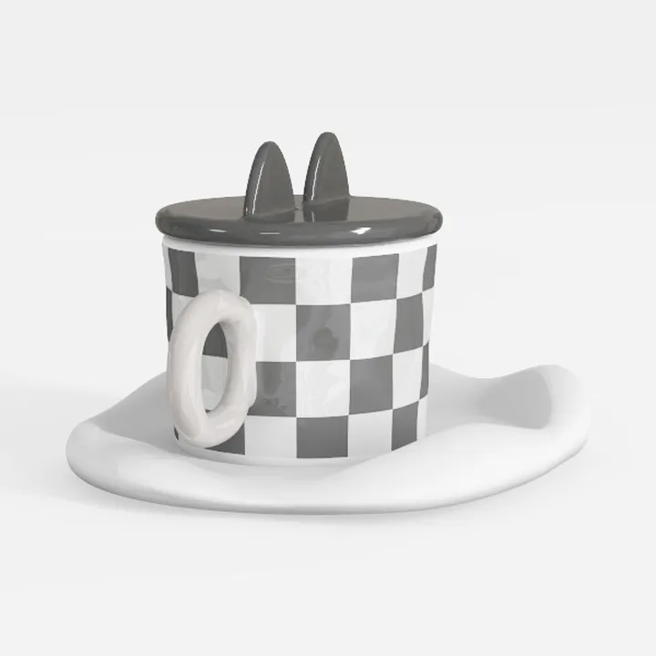 Amazon Basics Porcelain, 12 oz Coffee Mug Set