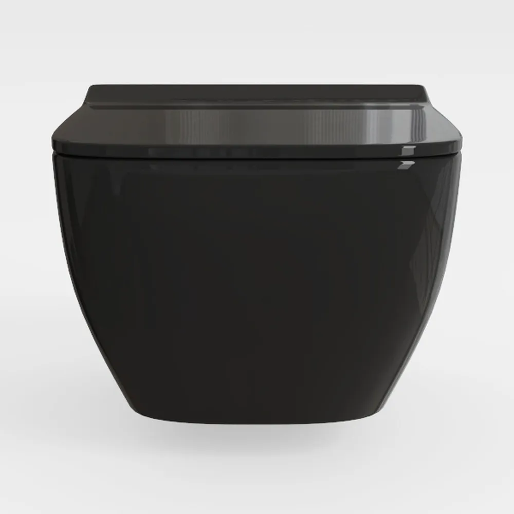 Black Smart Bidet Toilet with Auto Open Lid and