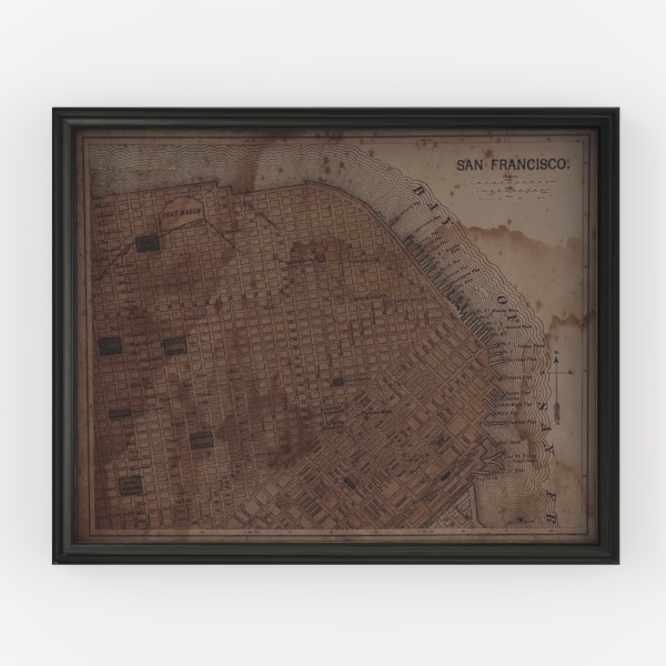 CIRCA 1887 SAN FRANCISCO MAP