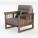 Boraam Claire Arm Accent Chair Left 45 Degree View