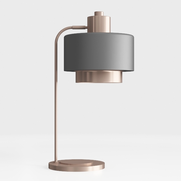 Tall Table Lamp with USB Port and Outlet, Dimmable