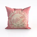 Decorative Throw Pillow Case Blue and White Indy Right 45 Degree View