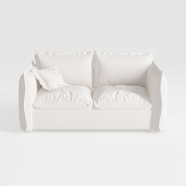 BOWERY HILL T-Cushion Fabric Slipcovered Sofa in