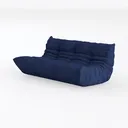 81.89" Sofa Comfy 3 Seat Sofa Tufted Chenille Left 45 Degree View