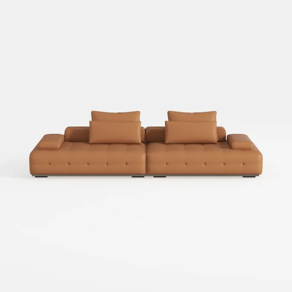 Valencia Nathan Nappa Leather Couch - 4 Seats with