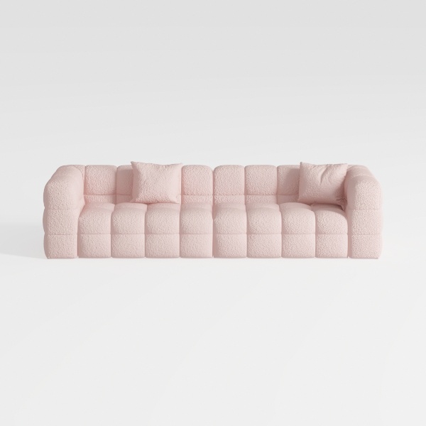 66.9&quot; Teddy Fabric Upholstered Loveseat with