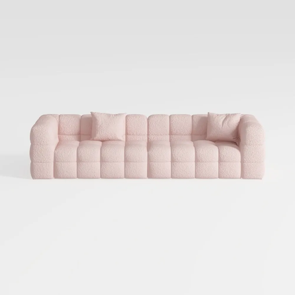 66.9" Teddy Fabric Upholstered Loveseat with