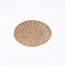 Bohemian Handwoven Jute Round Area Rug 3D Model Left 45 Degree View