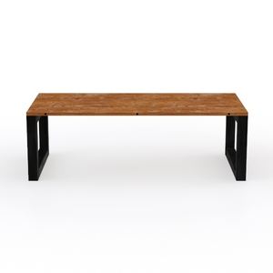 Industrial Solid Wood Metal Coffee Table 3D Model