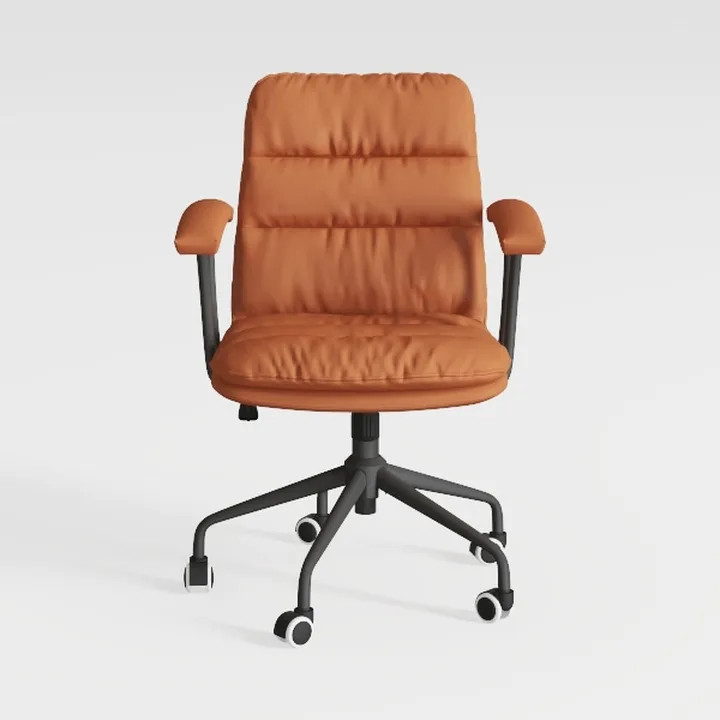 Leather Gold Home Office Desk Chair, Executive