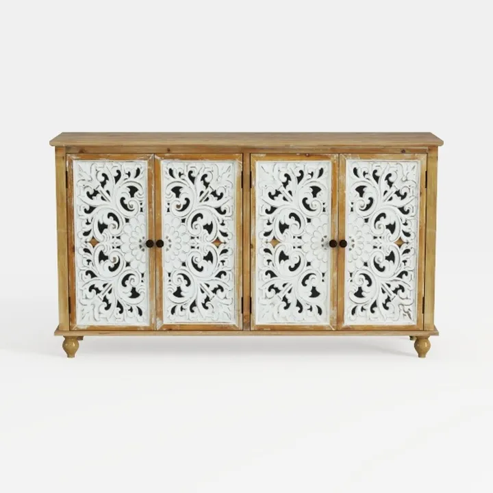 60" Vintage Sideboard Buffet Cabinet,French