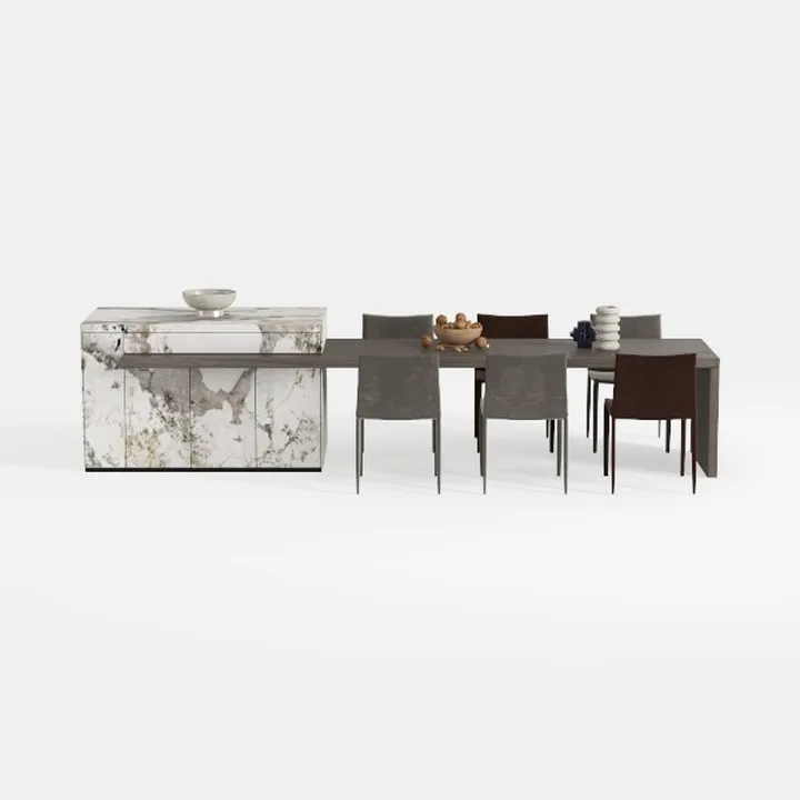 63 in. to 94 in. Rectangle Modern Pandora Sintered