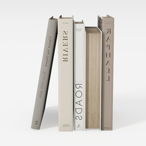 Minimalist Neutral Decorative Book Set 3D Model
