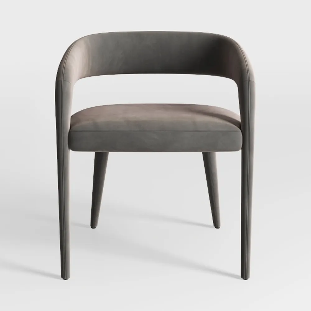 Modern Barrel Dining Chairs 2Pcs, Elegant Living