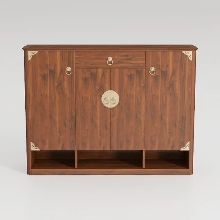 RARZOE Fluted Shoe Cabinet for Entryway with 2
