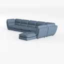 U Shape Modular Sectional Sofa,DIY Combination Left 45 Degree View