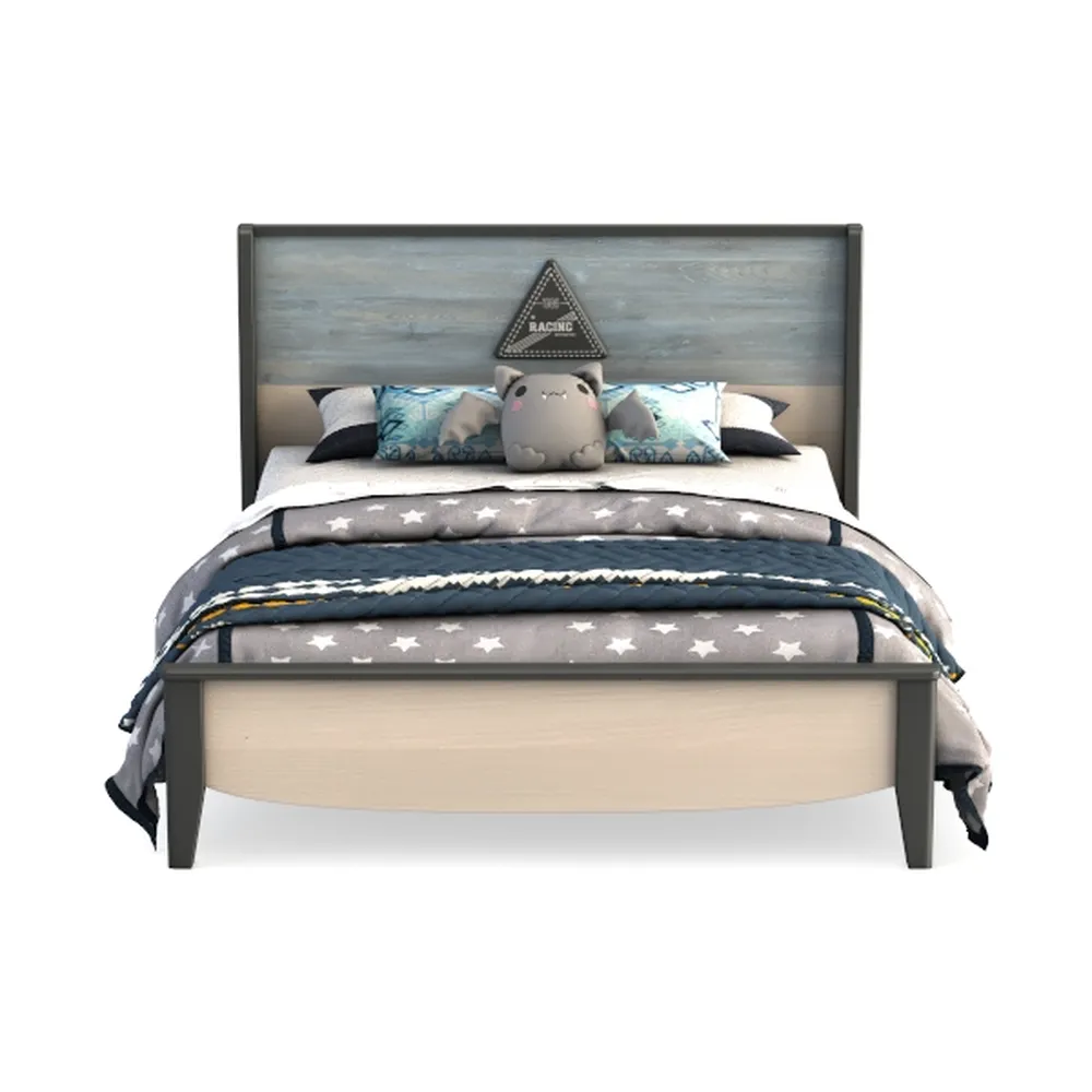 Global Furniture USA Lisbon Grey Black Queen Bed