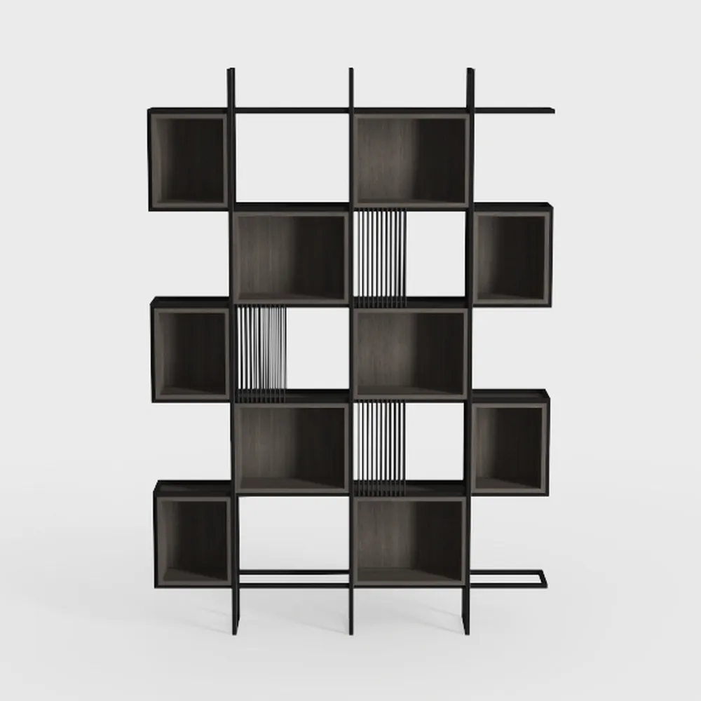 Cozy Castle Set of 2 Geometric Bookcase, S-Shaped