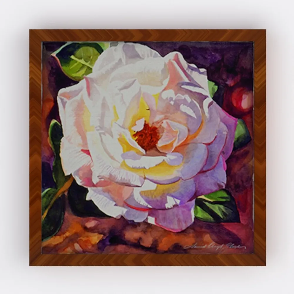 QMWIDKL Framed Vintage Wildflower Wall Art Retro 