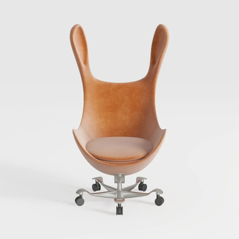 Executive Office Chair with Fixed Armrests Generou