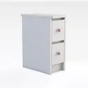 Bedside Table, Bedside Table Household Assembly Right 45 Degree View