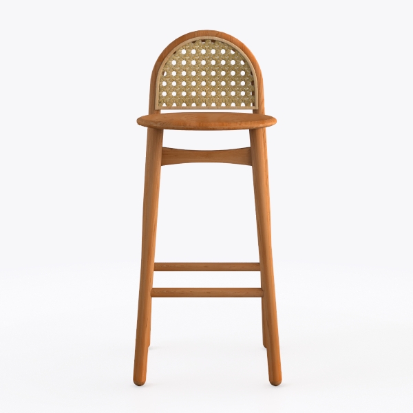 Versailles 25.98 in. Nature Ash Wood Counter Heigh