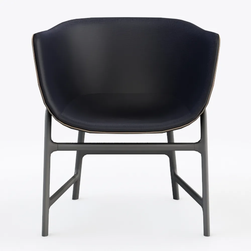 Belle Modern Stone Grey Textured Faux Leather Upho