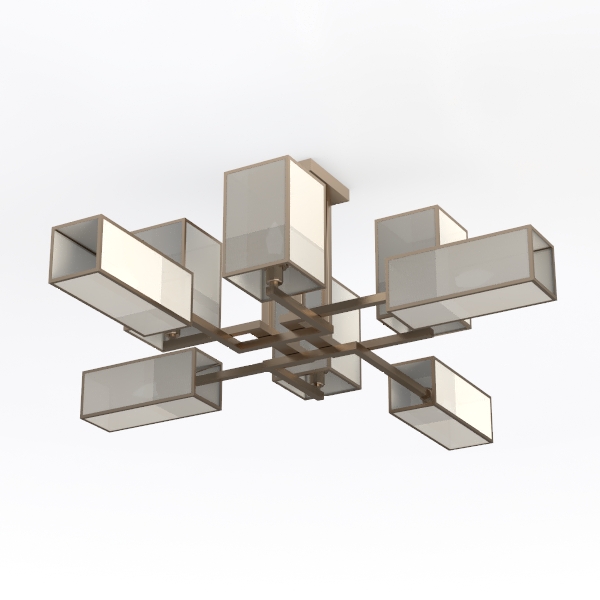 SZXYKEJI 8 Light Glass Globe Ceiling Light Black