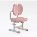 Modern Pink Fabric Ergonomic Kids Chair 3D Model Right 45 Degree View
