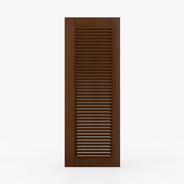 Ordinary window-TATA solid wood composite shutter -001 natural teak