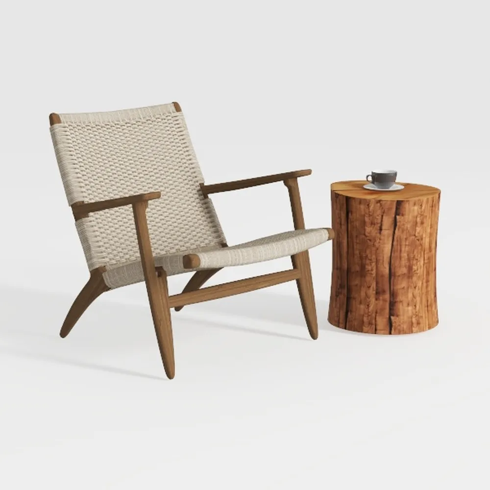 Accent Chair Mid-Century Modern Chair with Sherpa 