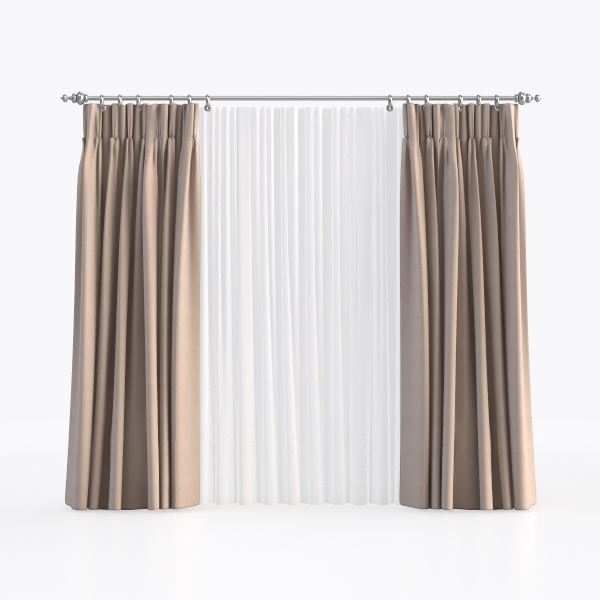 CUCRAF Khaki Blackout Curtains 63 inch Length 2 