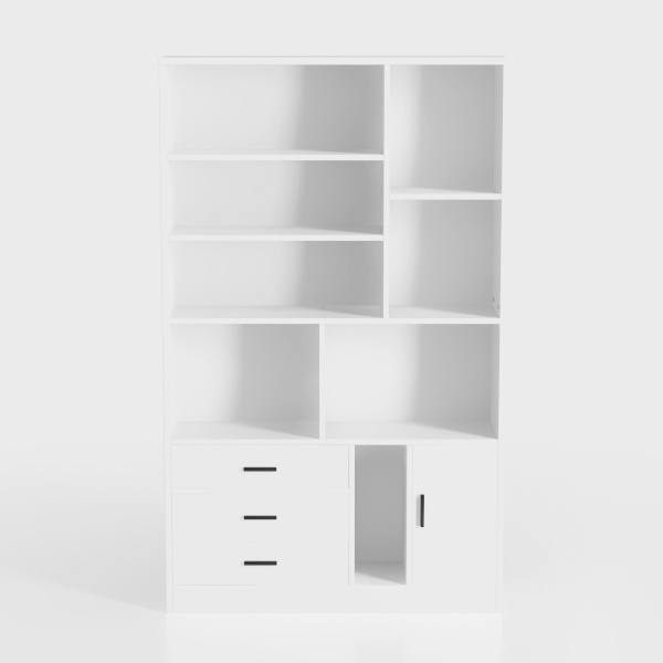 HOSTACK 75&quot; Tall Book Shelf and Bookcase, 47&quot; Wide