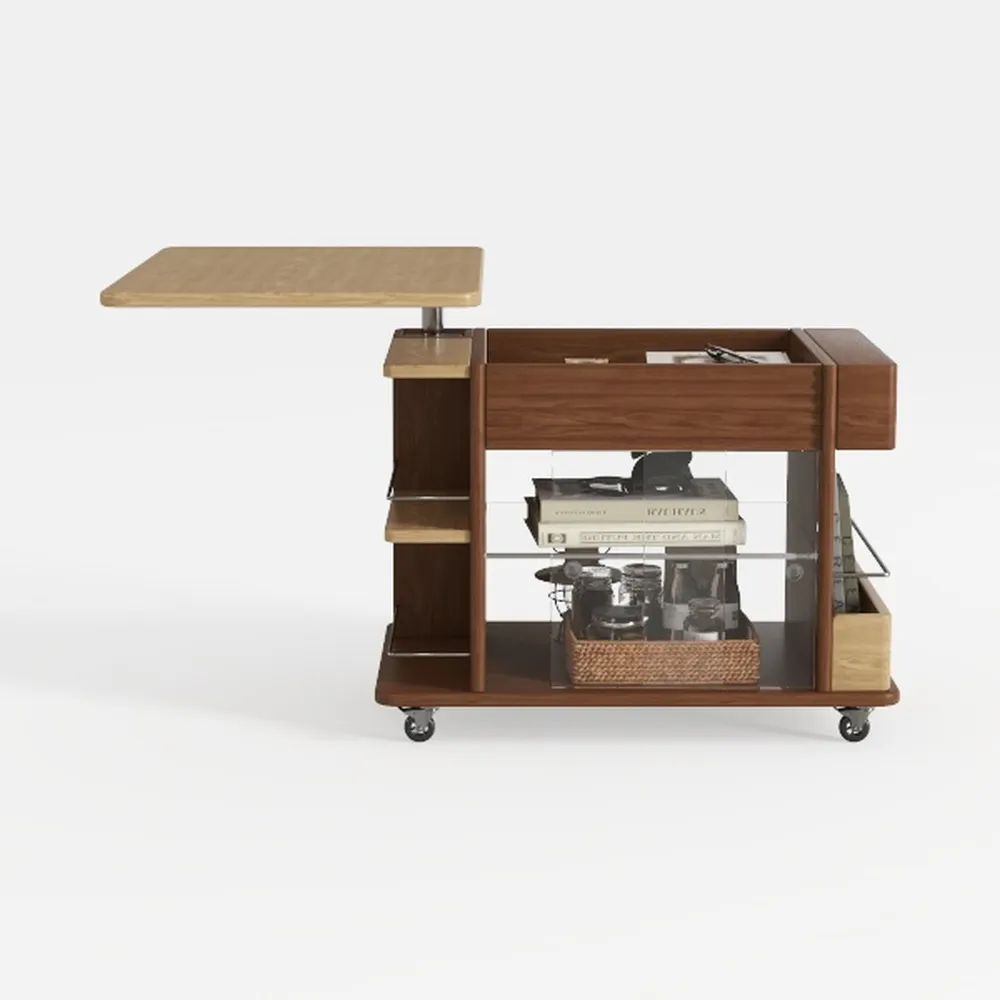 Corner Makeup Vanity Desk With Mirror & LED Lights