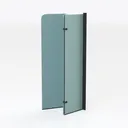 GETPRO Frameless Shower Door Pivot 34 in.W x 72 Right 45 Degree View