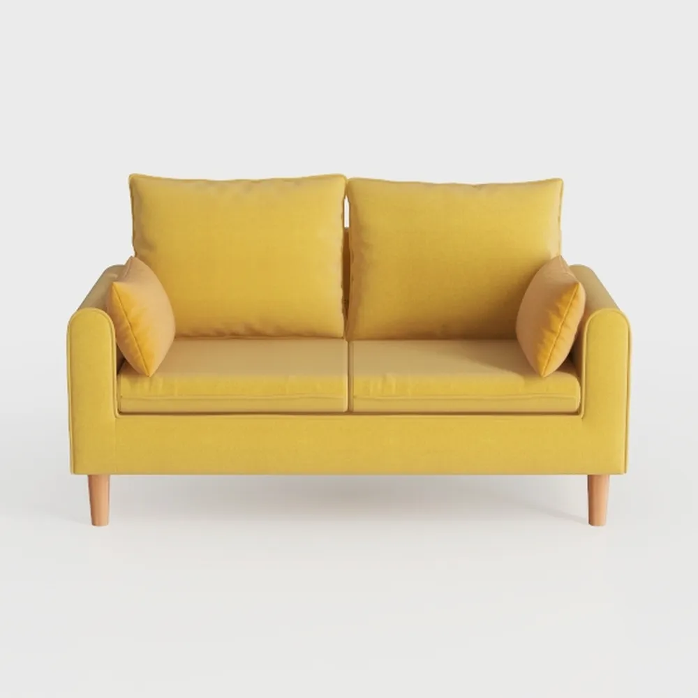 Hambrok Velvet Living Room Sofa in Godenrod
