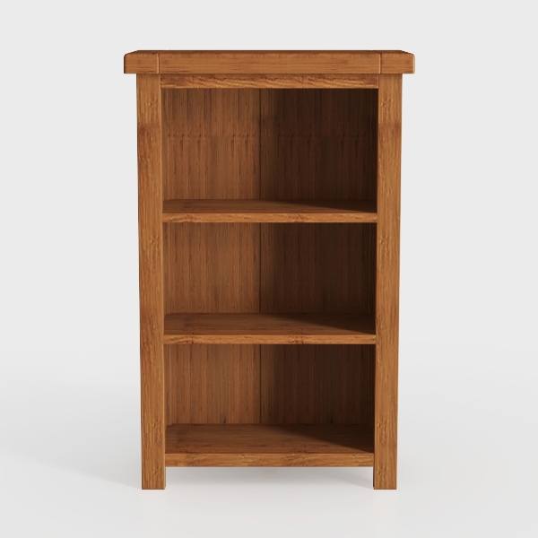 48 in. Oak Open Bookcase with Arched Base, Medium