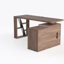 Sauder Harbor View Computer Desk, 66.14"D x 66.14" Left 45 Degree View
