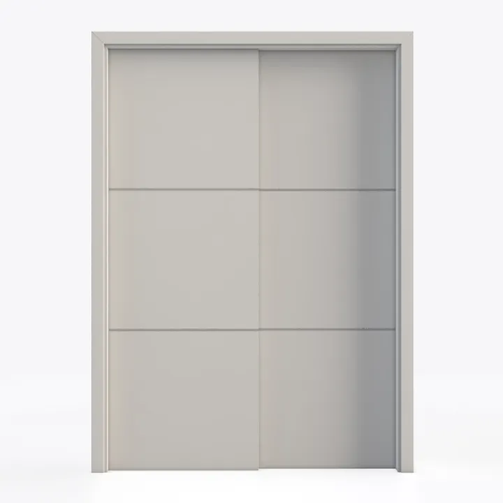 Brisa White Retractable Screen Door 78" Double