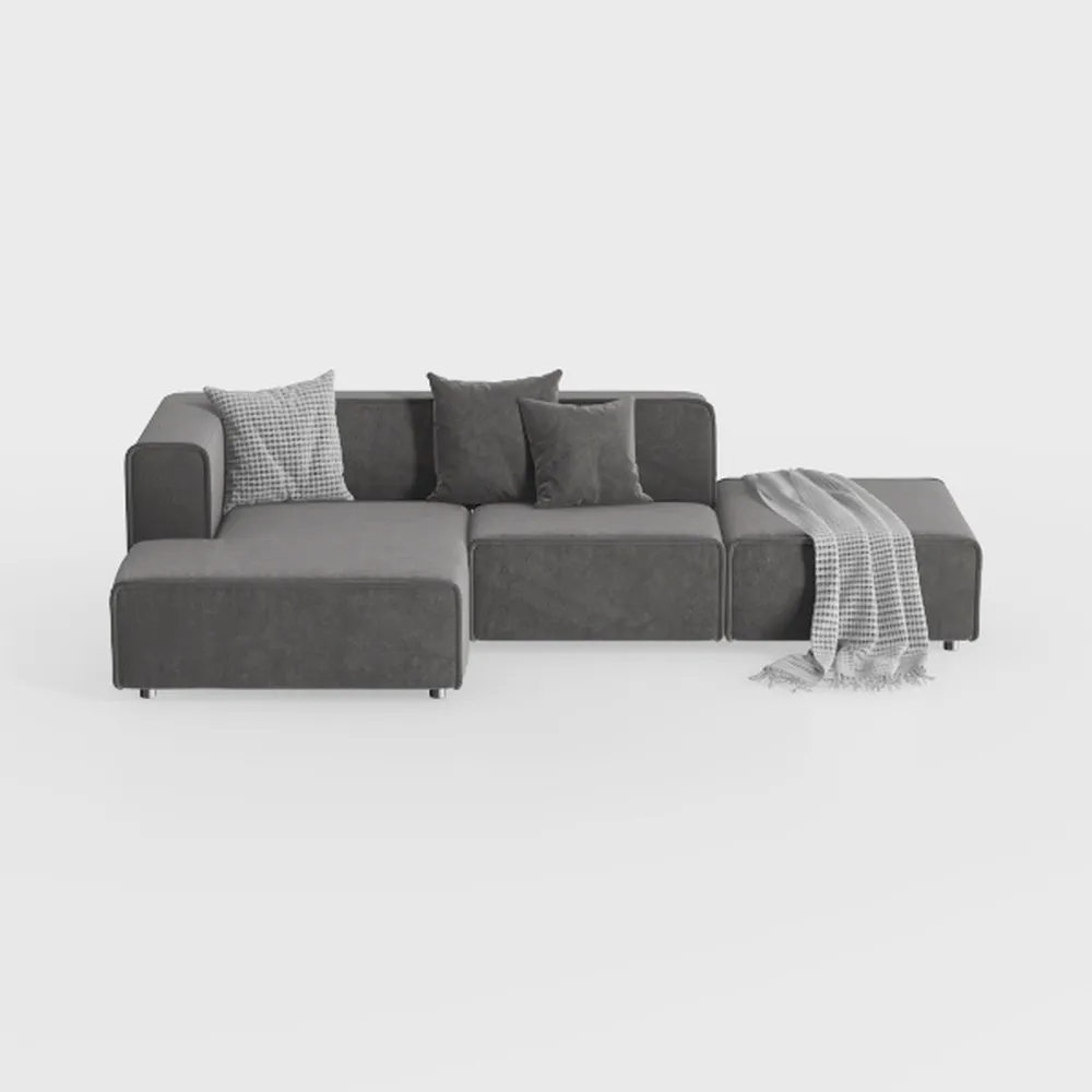 ovios 104" Cloud Sectional Couch with L-Shape