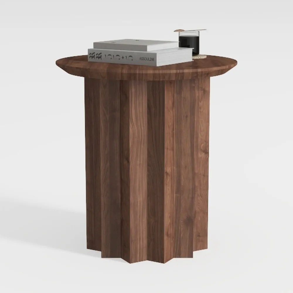 Creative Co-Op Paulownia Wood Round Accent Table