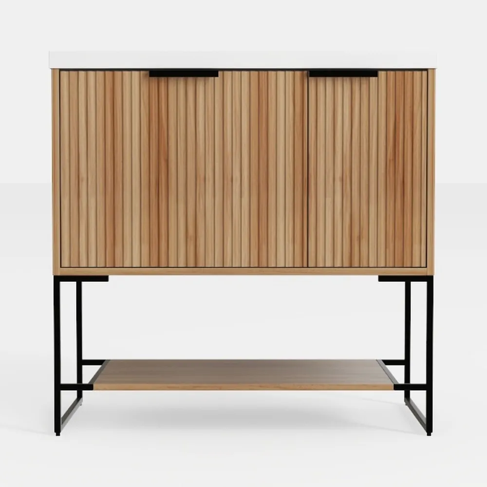 YGEOMER Buffet Cabinet Sideboard Farmhouse