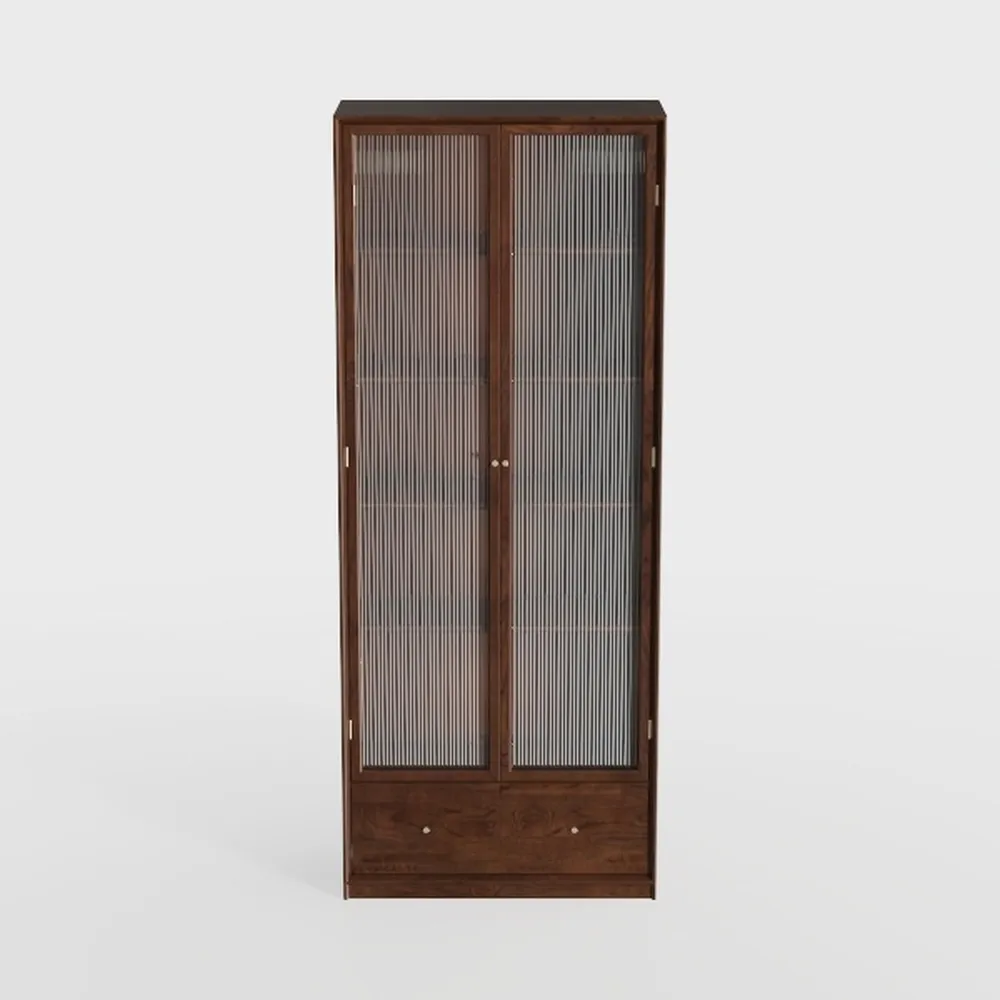 Glass Door Storage Cabinet - 71" Tall File