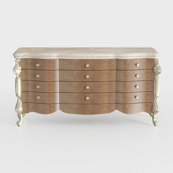 Fluted Dresser for Bedroom, 55&quot; W 8 Drawer