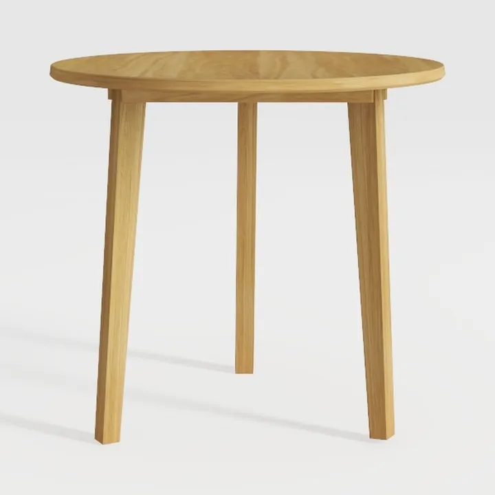 QLLY Round Solid Dining Table for 2-4 People